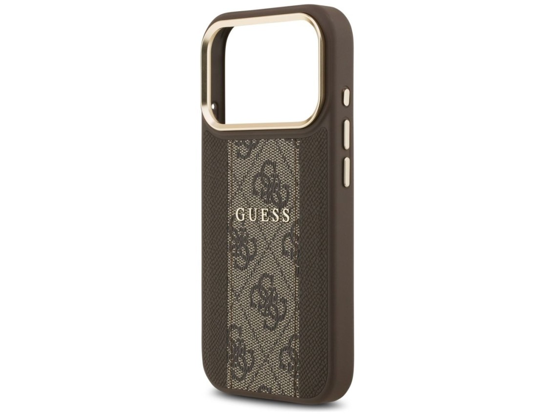 Guess 4G Stripe MagSafe case for iPhone 17 Pro - brown