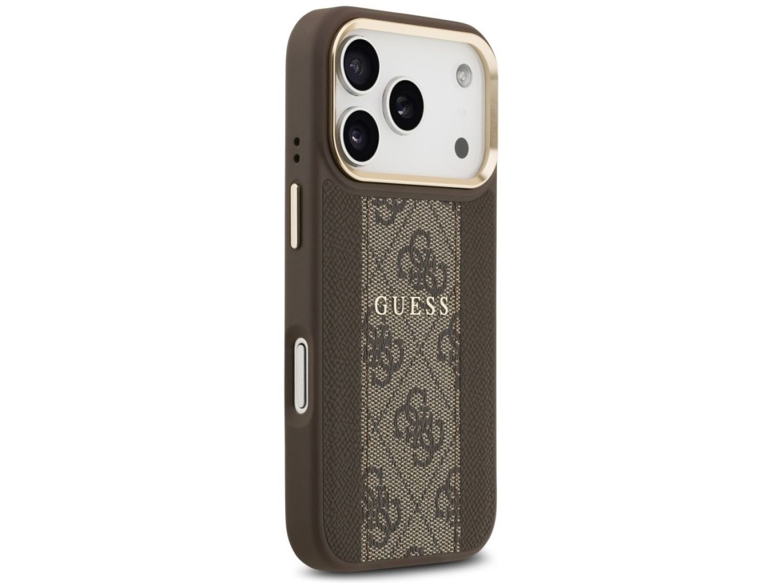 Guess 4G Stripe MagSafe case for iPhone 17 Pro - brown