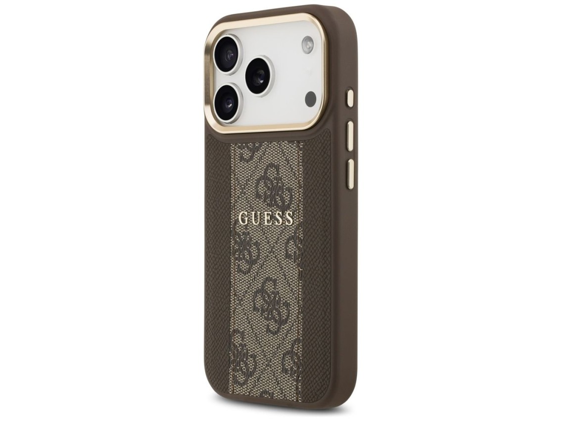 Guess 4G Stripe MagSafe case for iPhone 17 Pro - brown