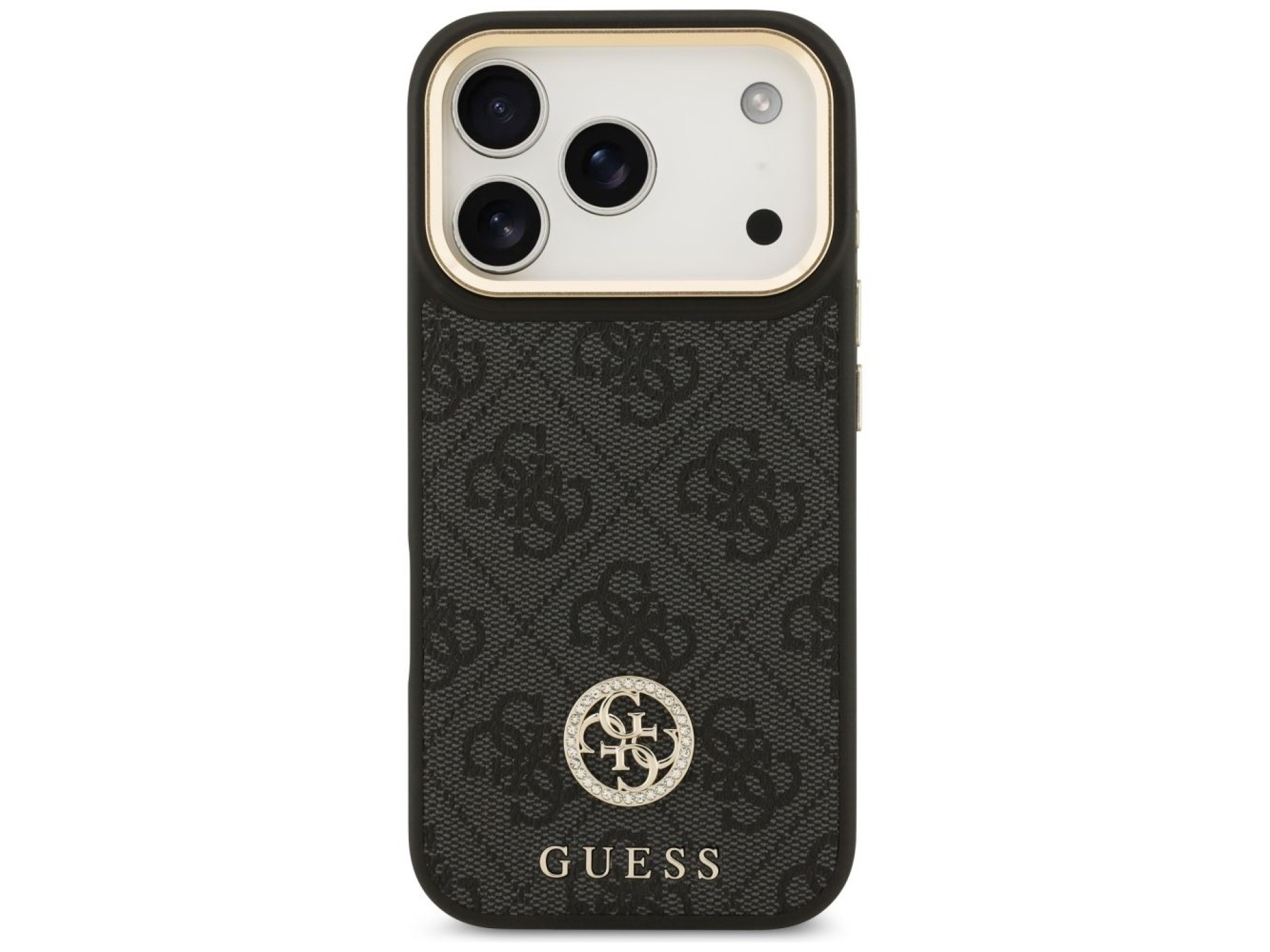 Capa Guess 4G Strass Logo MagSafe para iPhone 17 Pro - preta