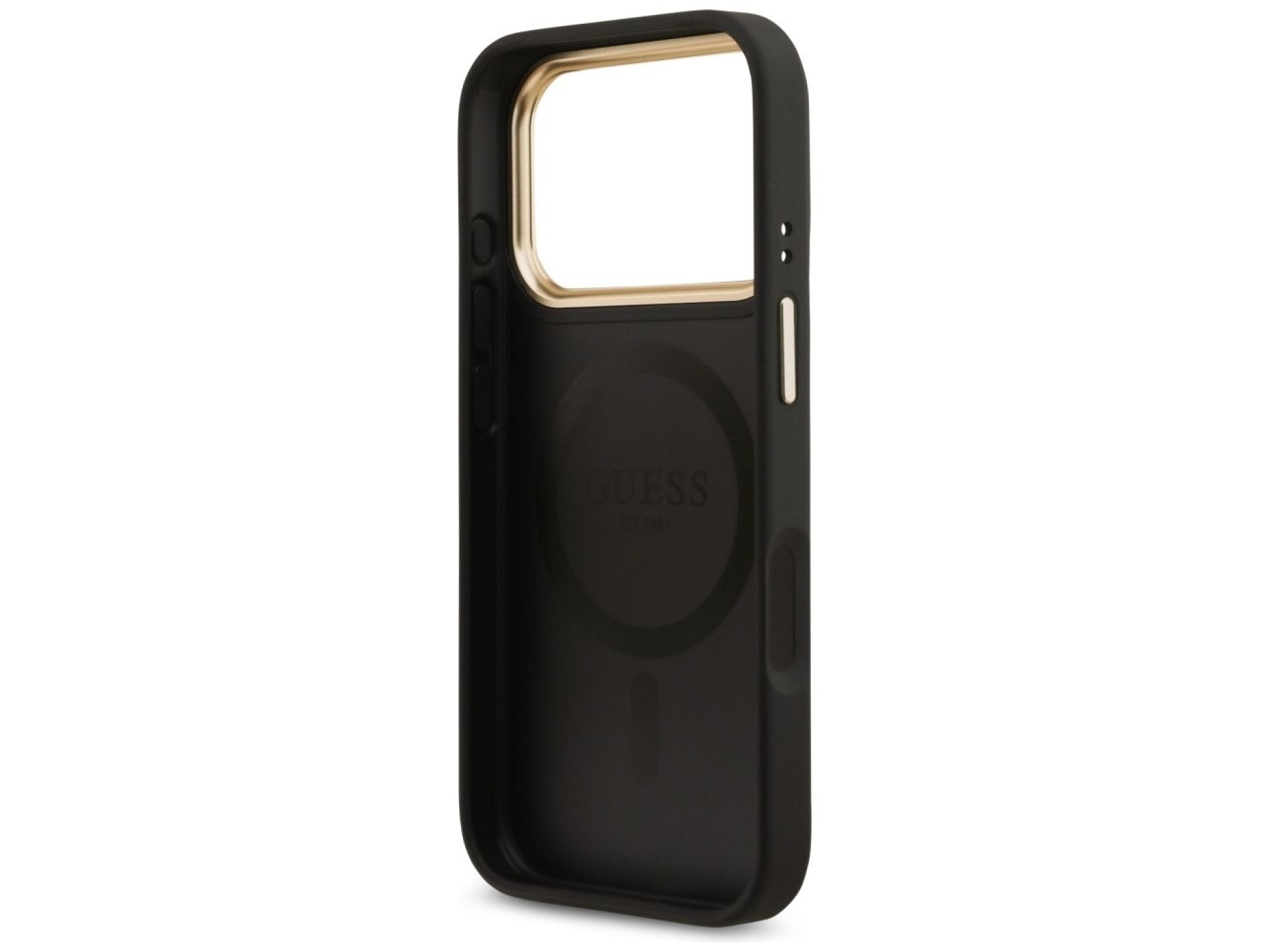 Capa Guess 4G Strass Logo MagSafe para iPhone 17 Pro - preta