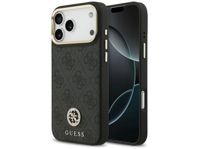 Guess 4G Strass Logo MagSafe Case for iPhone 17 Pro Max - Black