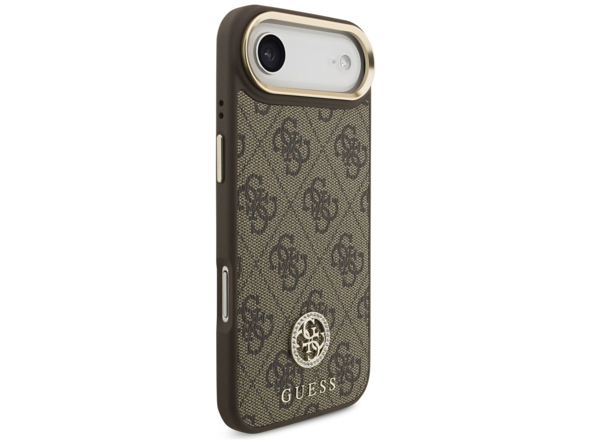 Funda Guess 4G Strass Logo MagSafe para iPhone Air - Marrón