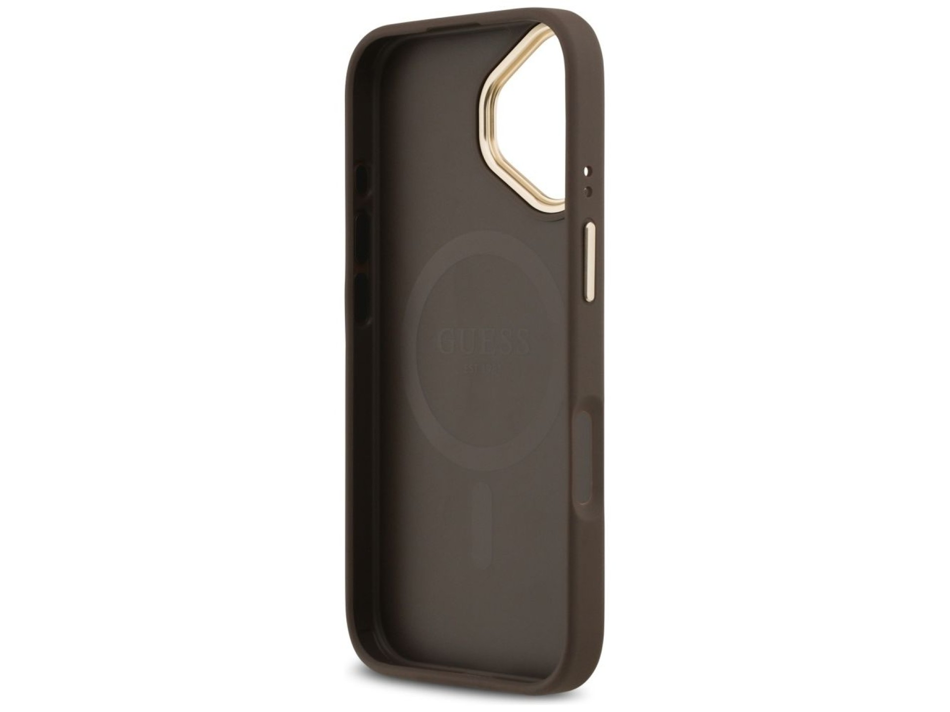 Funda Guess 4G Strass Logo MagSafe para iPhone 17 - marrón
