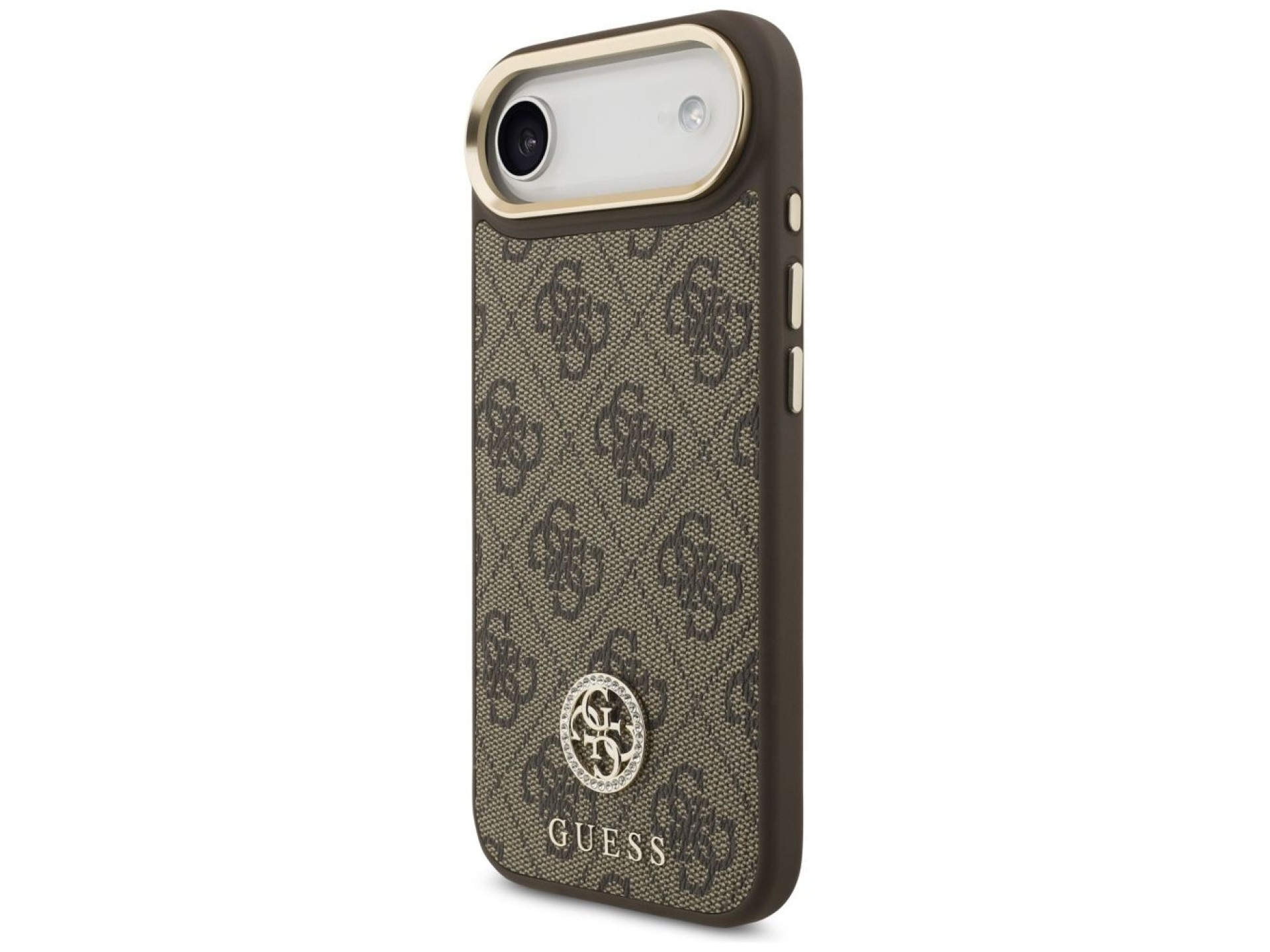 Funda Guess 4G Strass Logo MagSafe para iPhone Air - Marrón