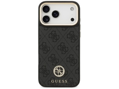 Guess 4G Strass Logo MagSafe Case for iPhone 17 Pro Max - Black