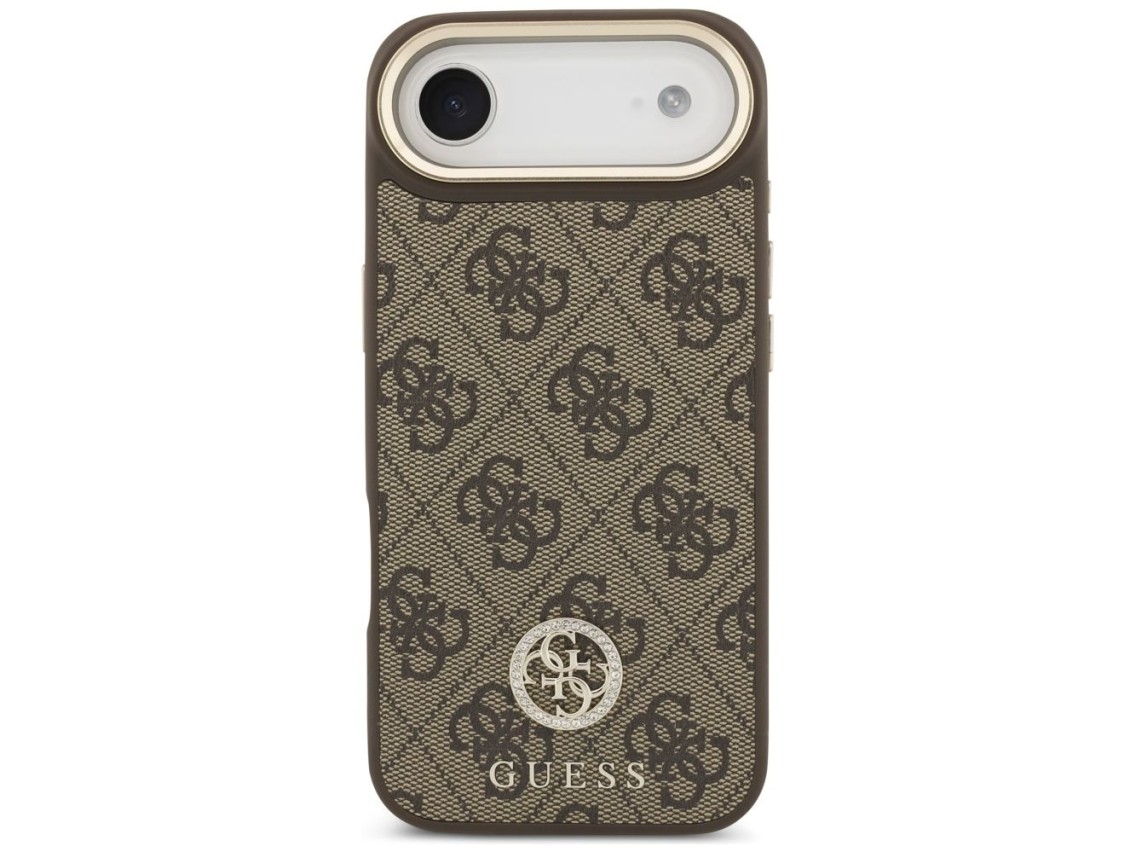 Funda Guess 4G Strass Logo MagSafe para iPhone Air - Marrón