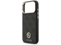 Capa Guess 4G Strass Logo MagSafe para iPhone 17 Pro Max - Preta