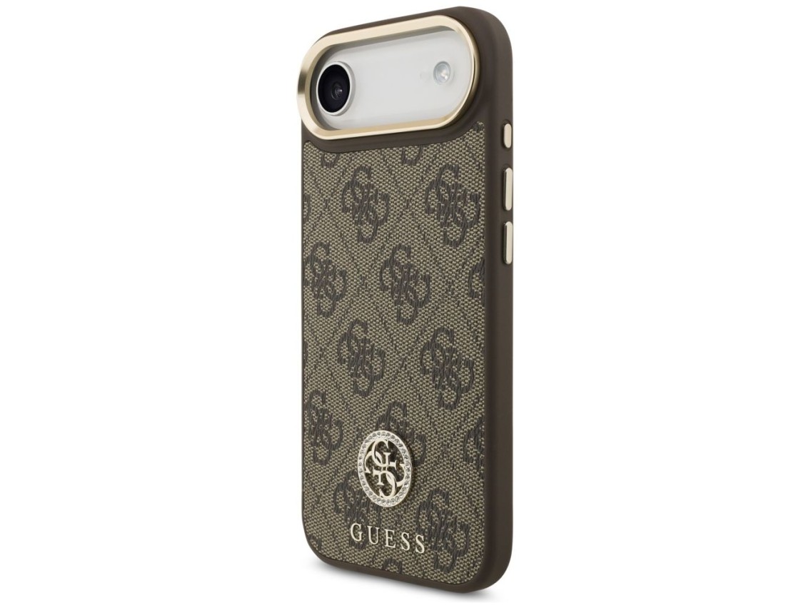 Funda Guess 4G Strass Logo MagSafe para iPhone Air - Marrón