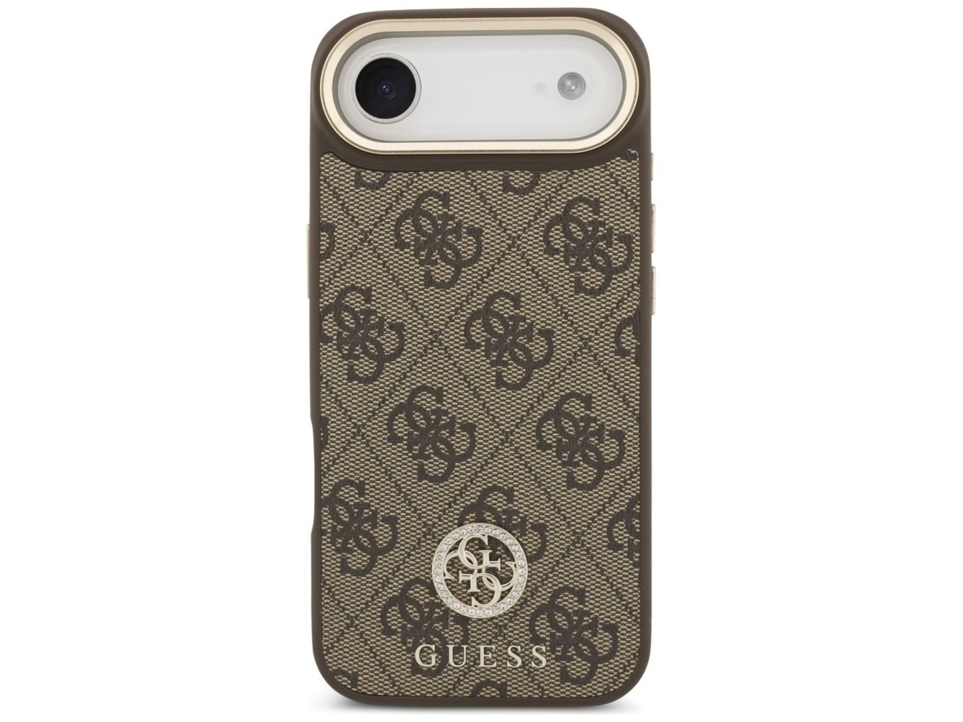 Funda Guess 4G Strass Logo MagSafe para iPhone Air - Marrón