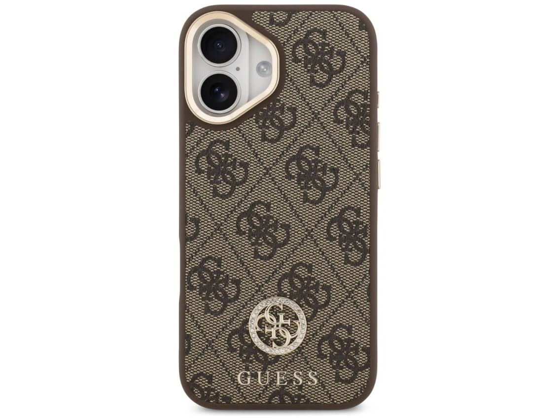 Funda Guess 4G Strass Logo MagSafe para iPhone 17 - marrón