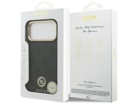 Capa Guess 4G Strass Logo MagSafe para iPhone 17 Pro Max - Preta