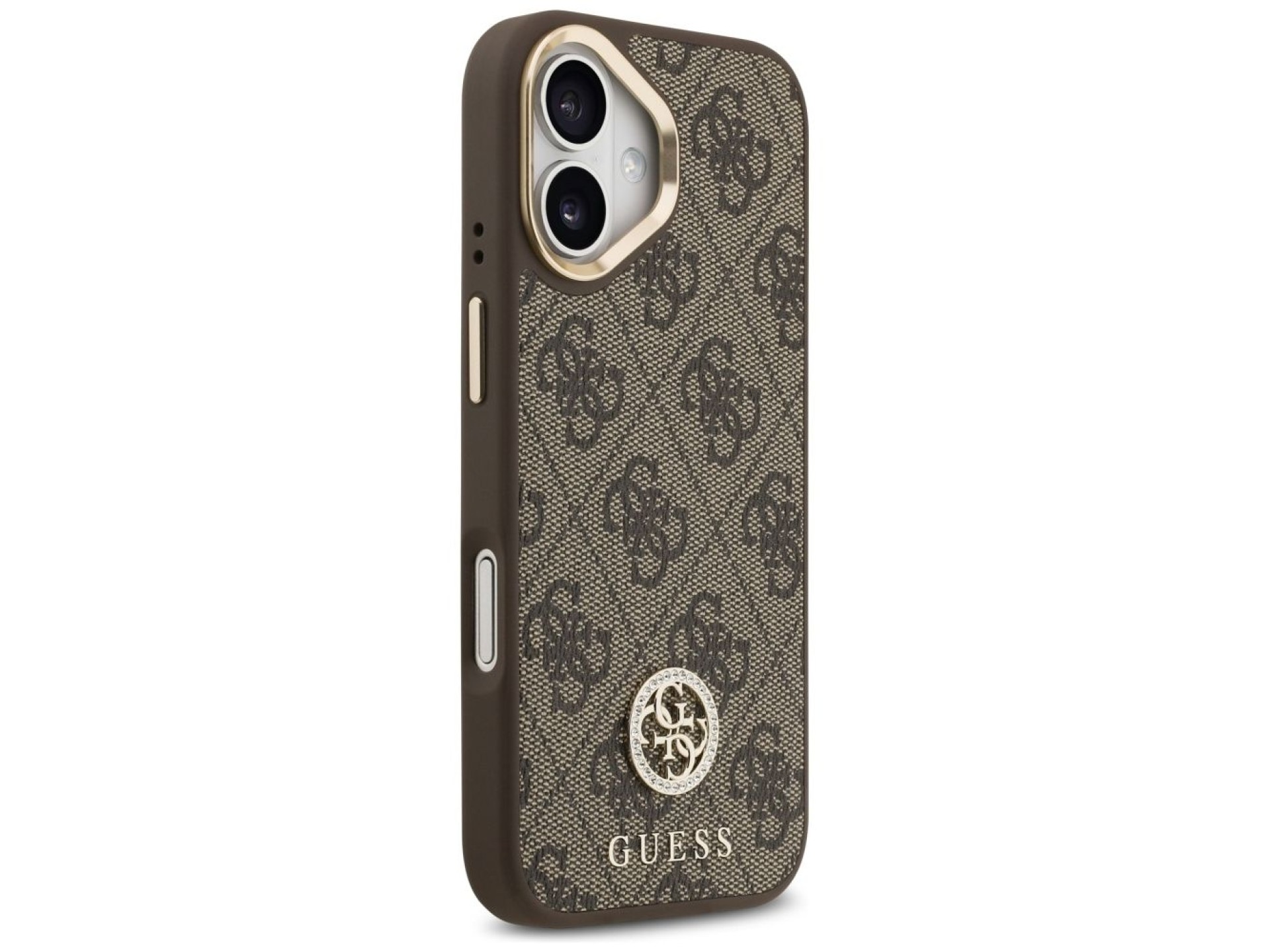 Funda Guess 4G Strass Logo MagSafe para iPhone 17 - marrón