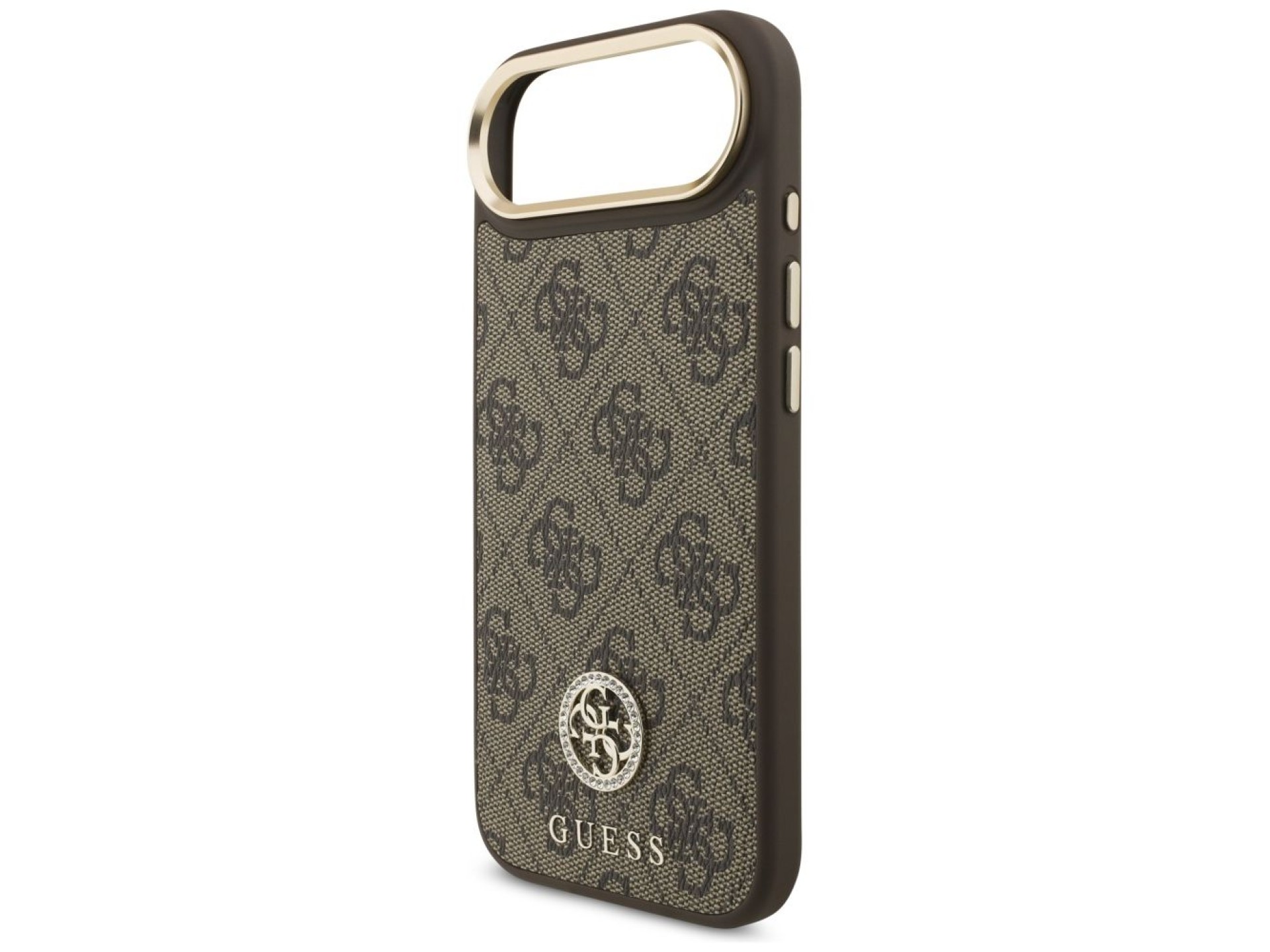 Funda Guess 4G Strass Logo MagSafe para iPhone Air - Marrón
