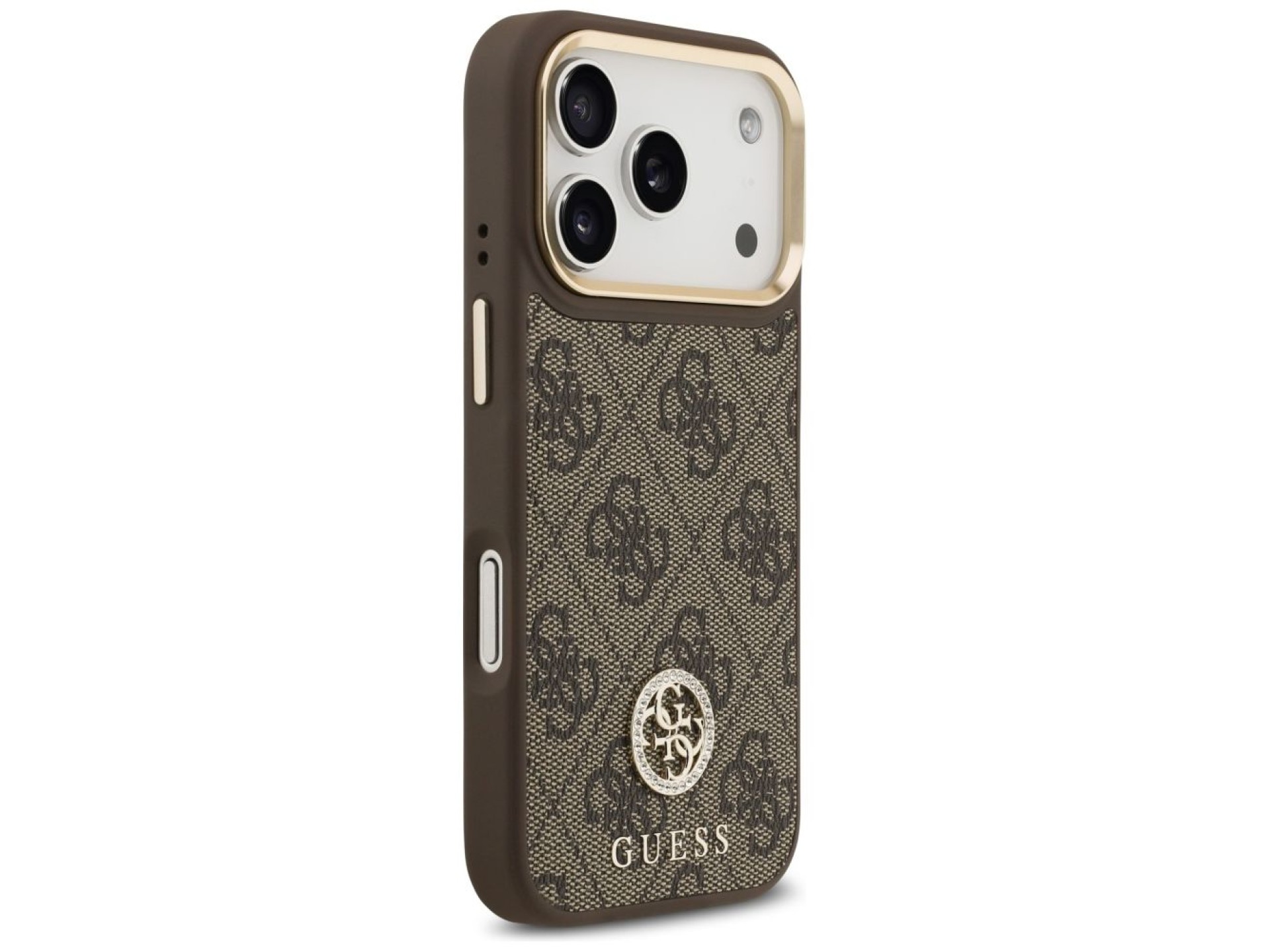 Guess 4G Strass Logo MagSafe case for iPhone 17 Pro - brown