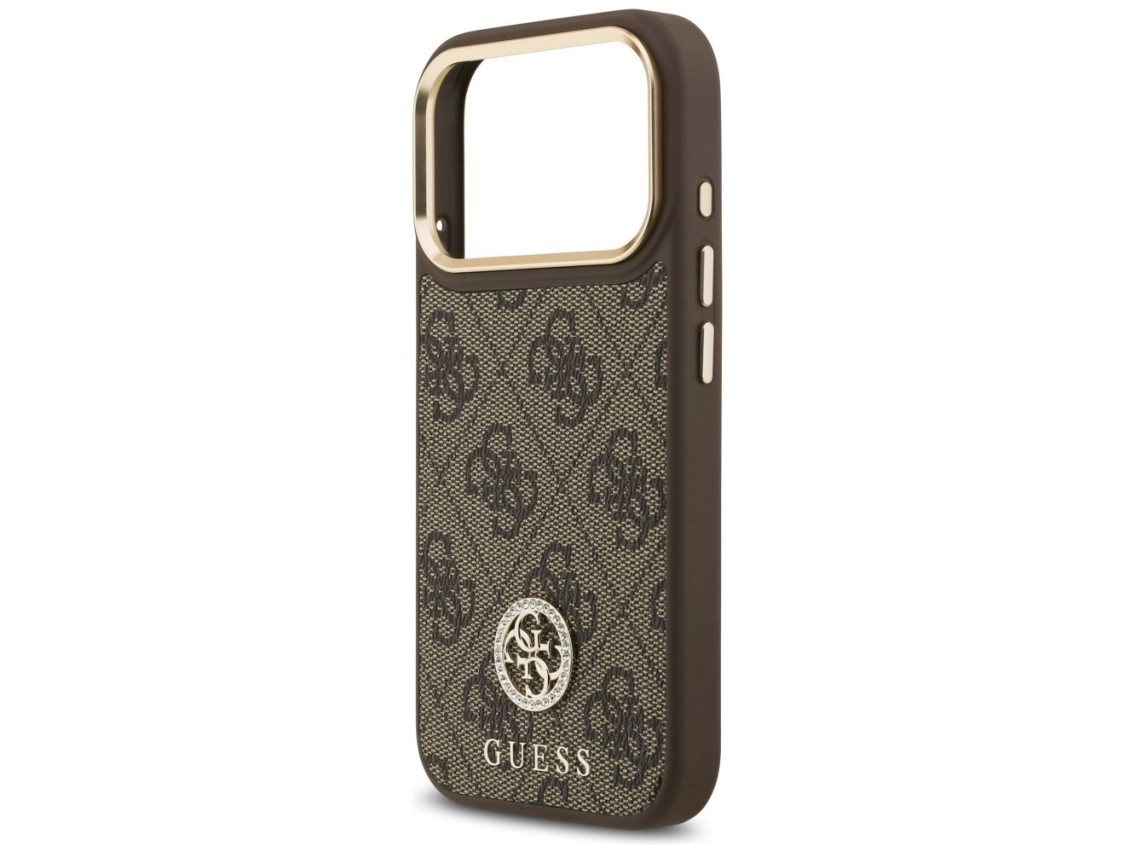 Guess 4G Strass Logo MagSafe case for iPhone 17 Pro - brown