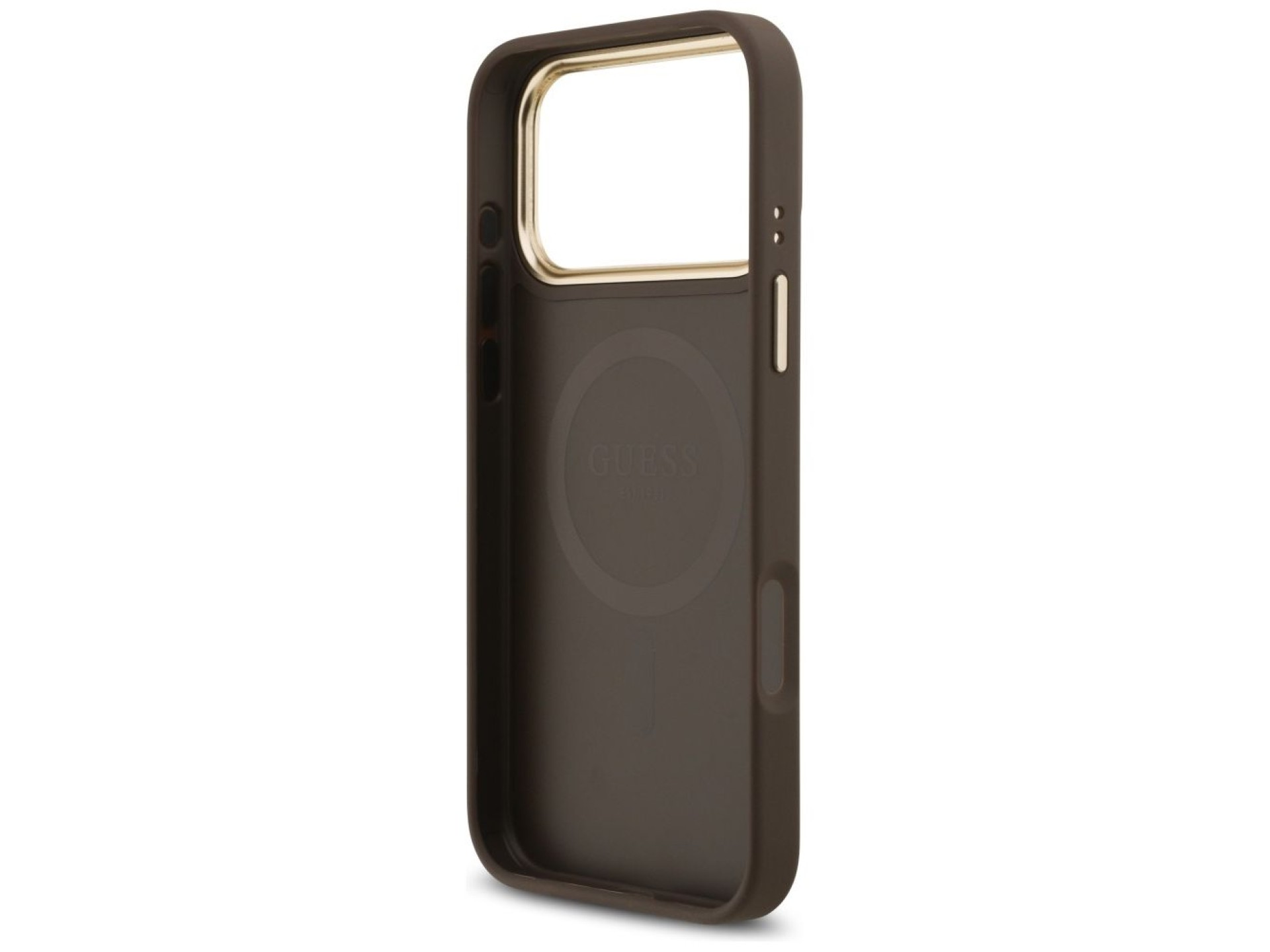 Capa Guess 4G Strass Logo MagSafe para iPhone 17 Pro Max - Marrom