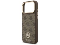 Capa Guess 4G Strass Logo MagSafe para iPhone 17 Pro Max - Marrom Capa Guess 4G Strass Logo MagSafe para iPhone 17 Pro Max - Marrom