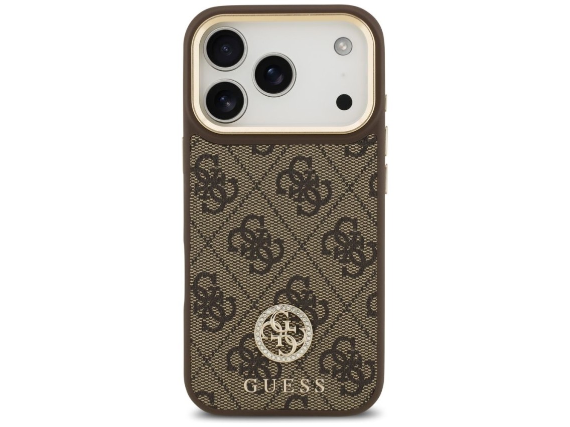 Guess 4G Strass Logo MagSafe case for iPhone 17 Pro - brown