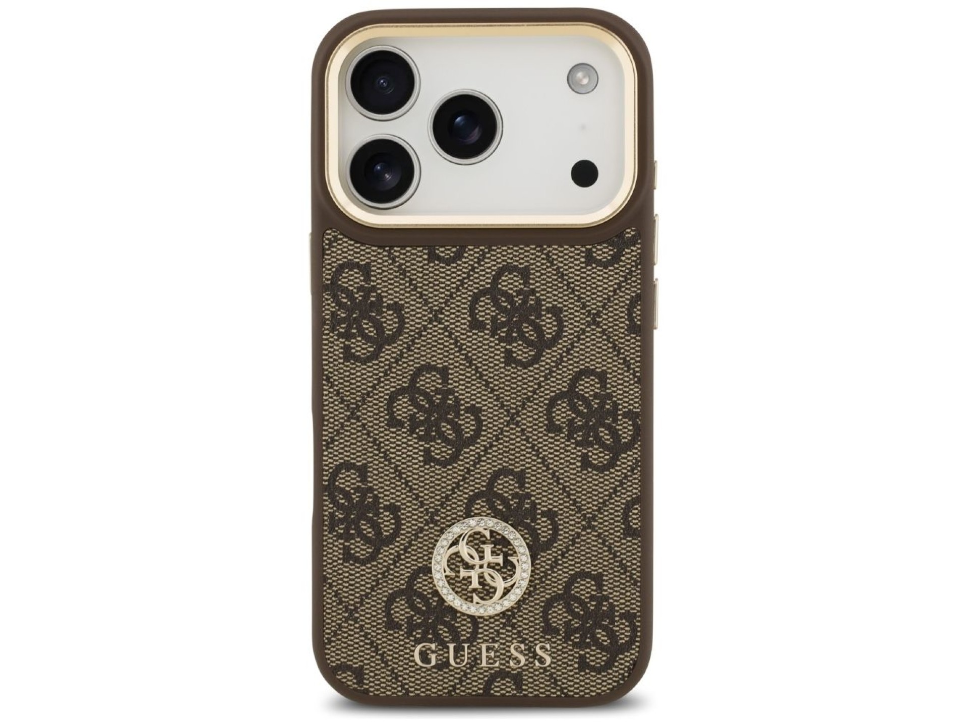 Guess 4G Strass Logo MagSafe case for iPhone 17 Pro - brown