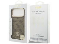 Capa Guess 4G Strass Logo MagSafe para iPhone 17 Pro Max - Marrom Capa Guess 4G Strass Logo MagSafe para iPhone 17 Pro Max - Marrom