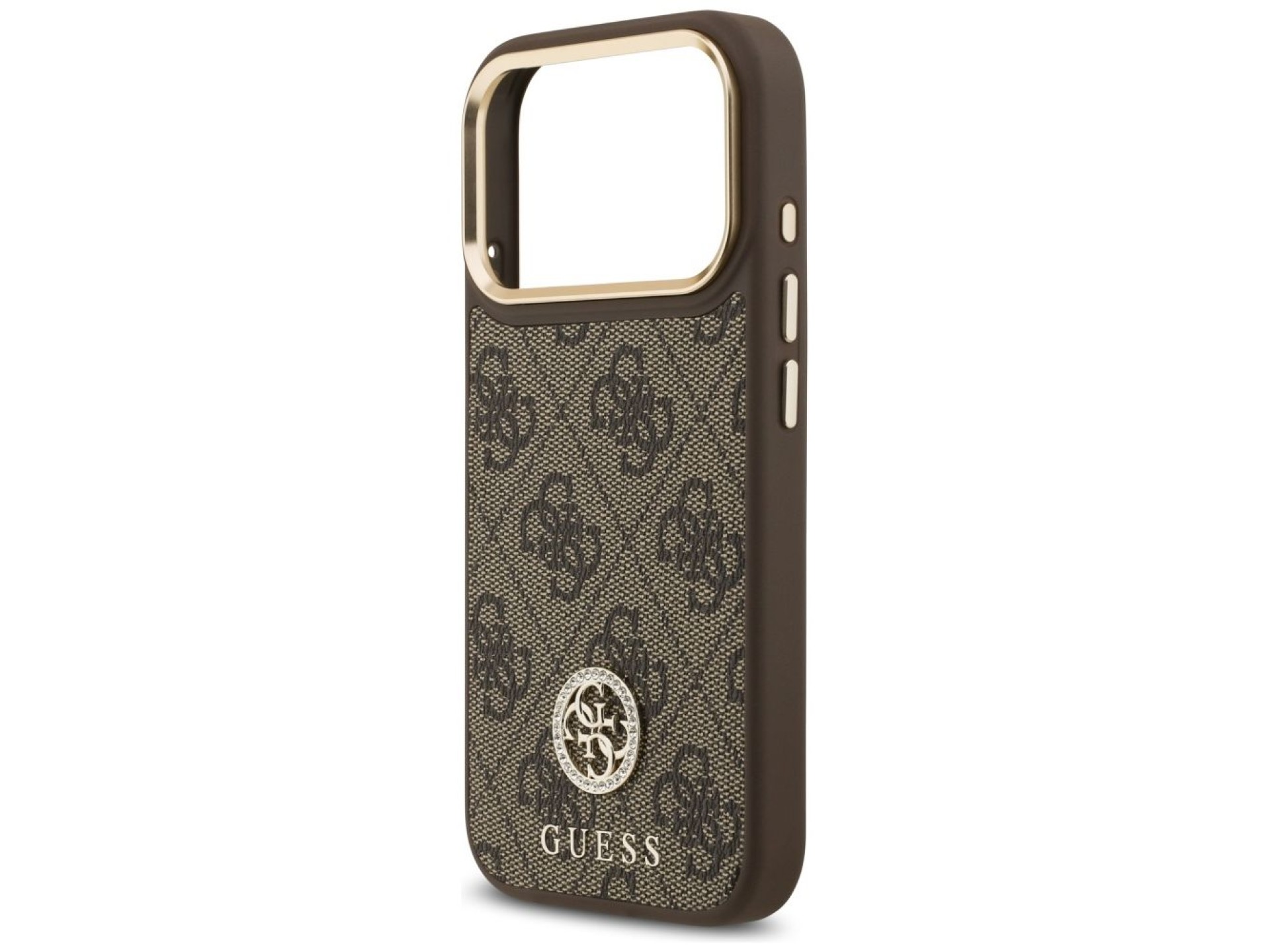 Guess 4G Strass Logo MagSafe case for iPhone 17 Pro - brown