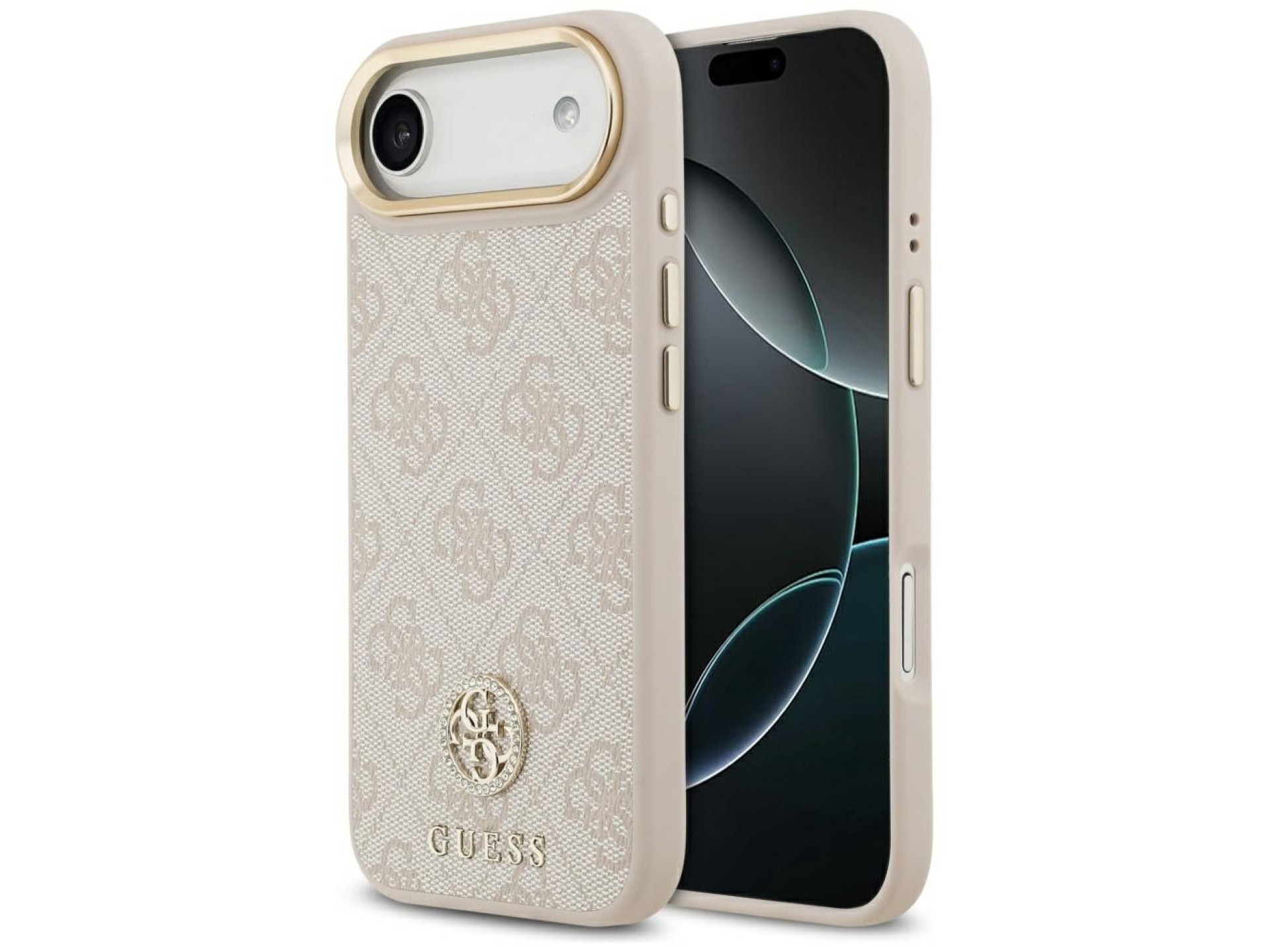 Funda Guess 4G Strass Logo MagSafe para iPhone Air - Rosa