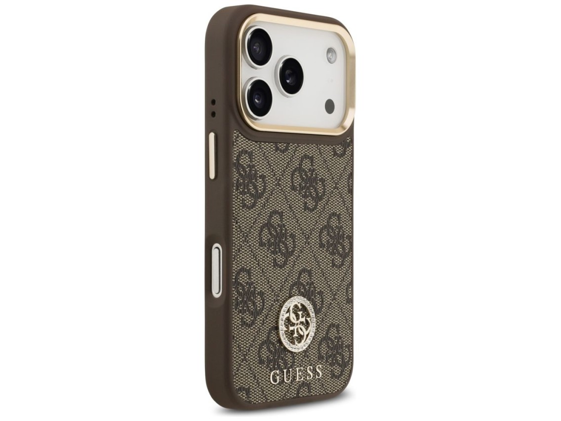 Guess 4G Strass Logo MagSafe case for iPhone 17 Pro - brown