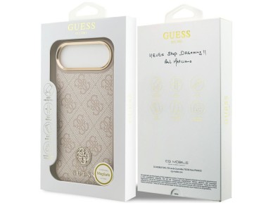 Capa Guess 4G Strass Logo MagSafe para iPhone Air - Rosa
