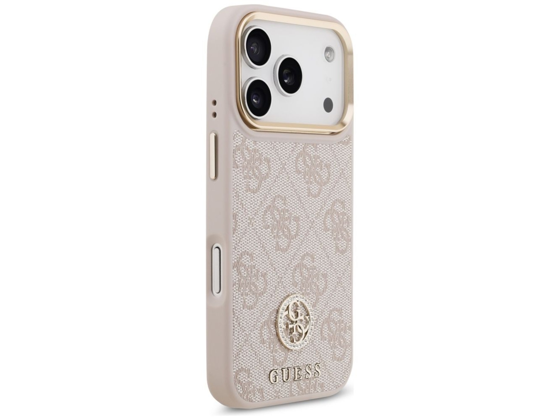 Funda Guess 4G Strass Logo MagSafe para iPhone 17 Pro - Rosa