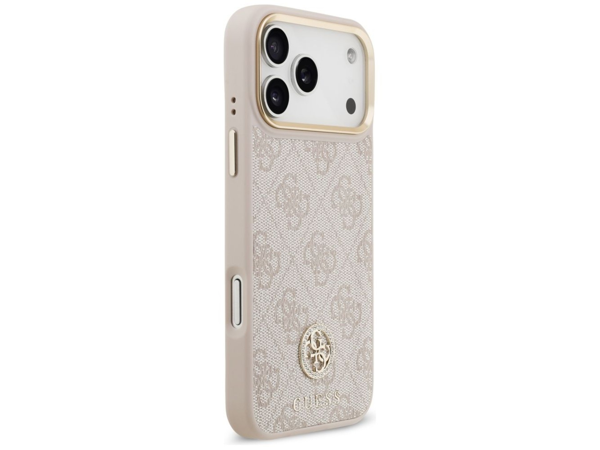 Capa Guess 4G Strass Logo MagSafe para iPhone 17 Pro Max - Rosa