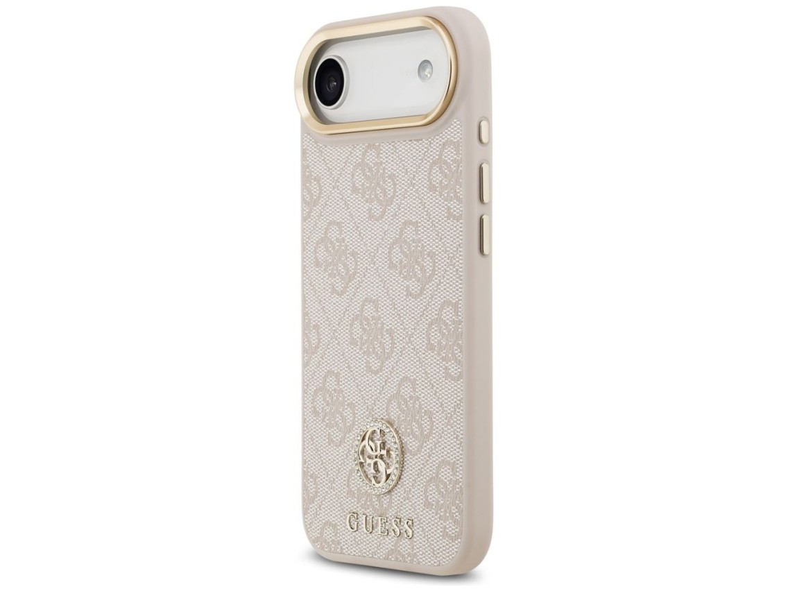 Funda Guess 4G Strass Logo MagSafe para iPhone Air - Rosa