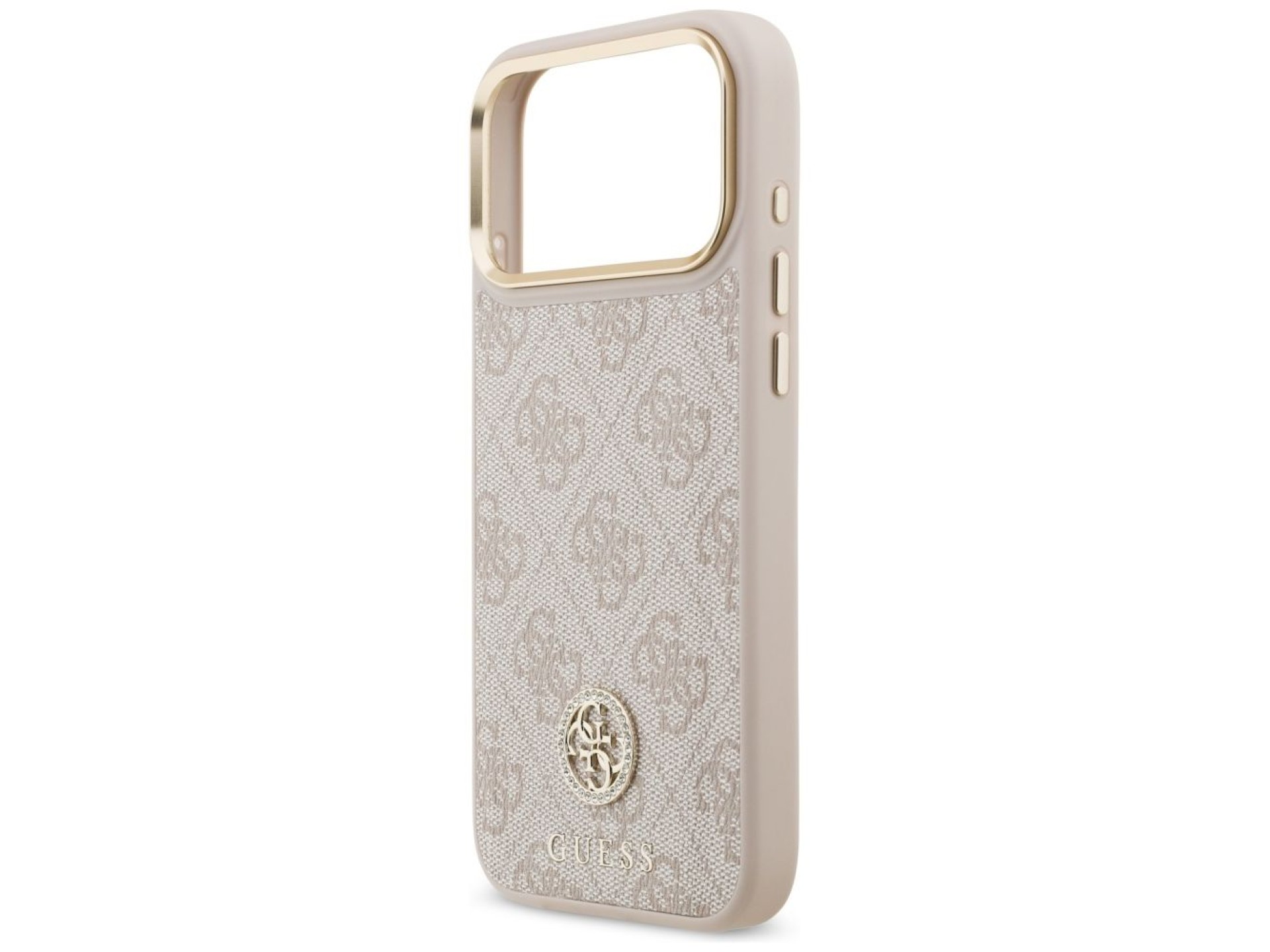 Capa Guess 4G Strass Logo MagSafe para iPhone 17 Pro Max - Rosa