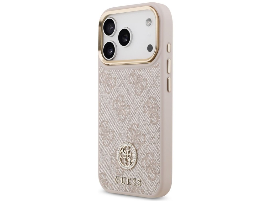 Funda Guess 4G Strass Logo MagSafe para iPhone 17 Pro - Rosa