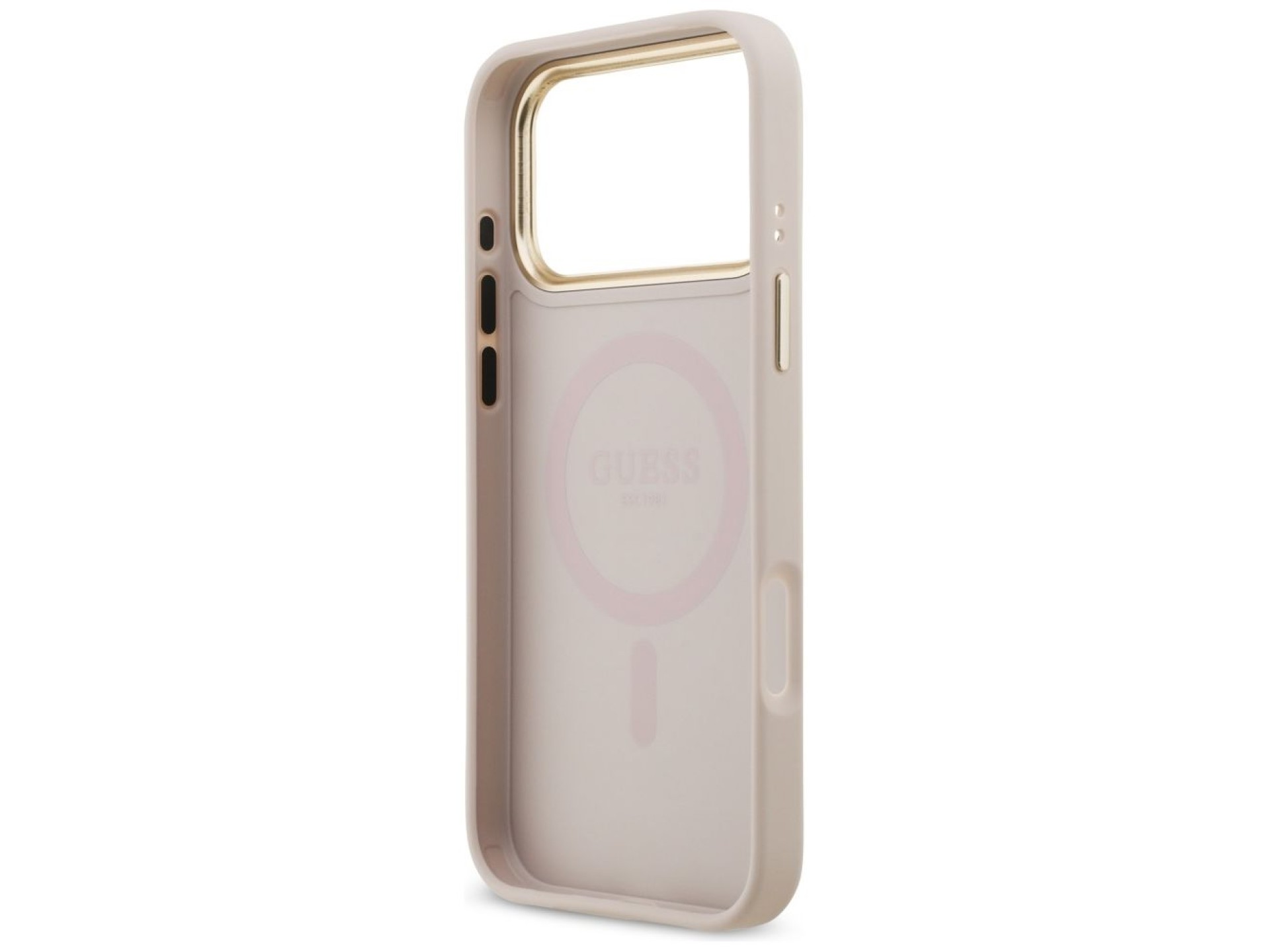 Capa Guess 4G Strass Logo MagSafe para iPhone 17 Pro Max - Rosa