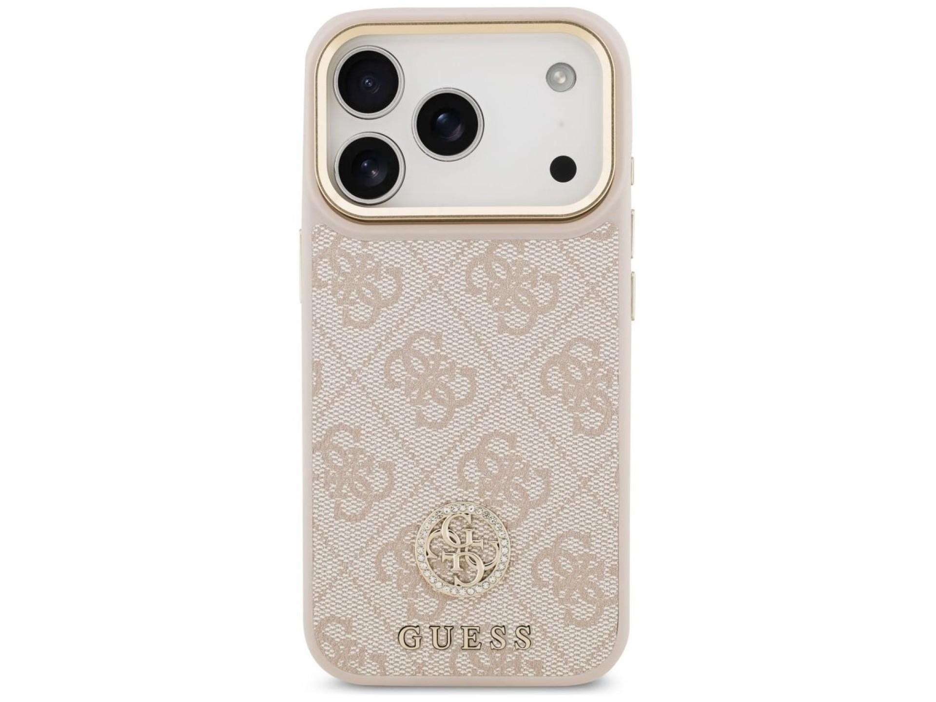 Funda Guess 4G Strass Logo MagSafe para iPhone 17 Pro - Rosa