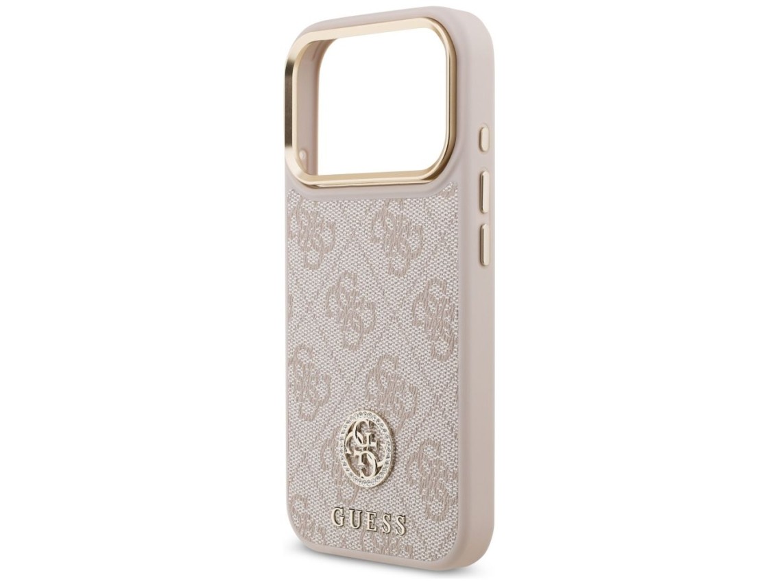 Funda Guess 4G Strass Logo MagSafe para iPhone 17 Pro - Rosa