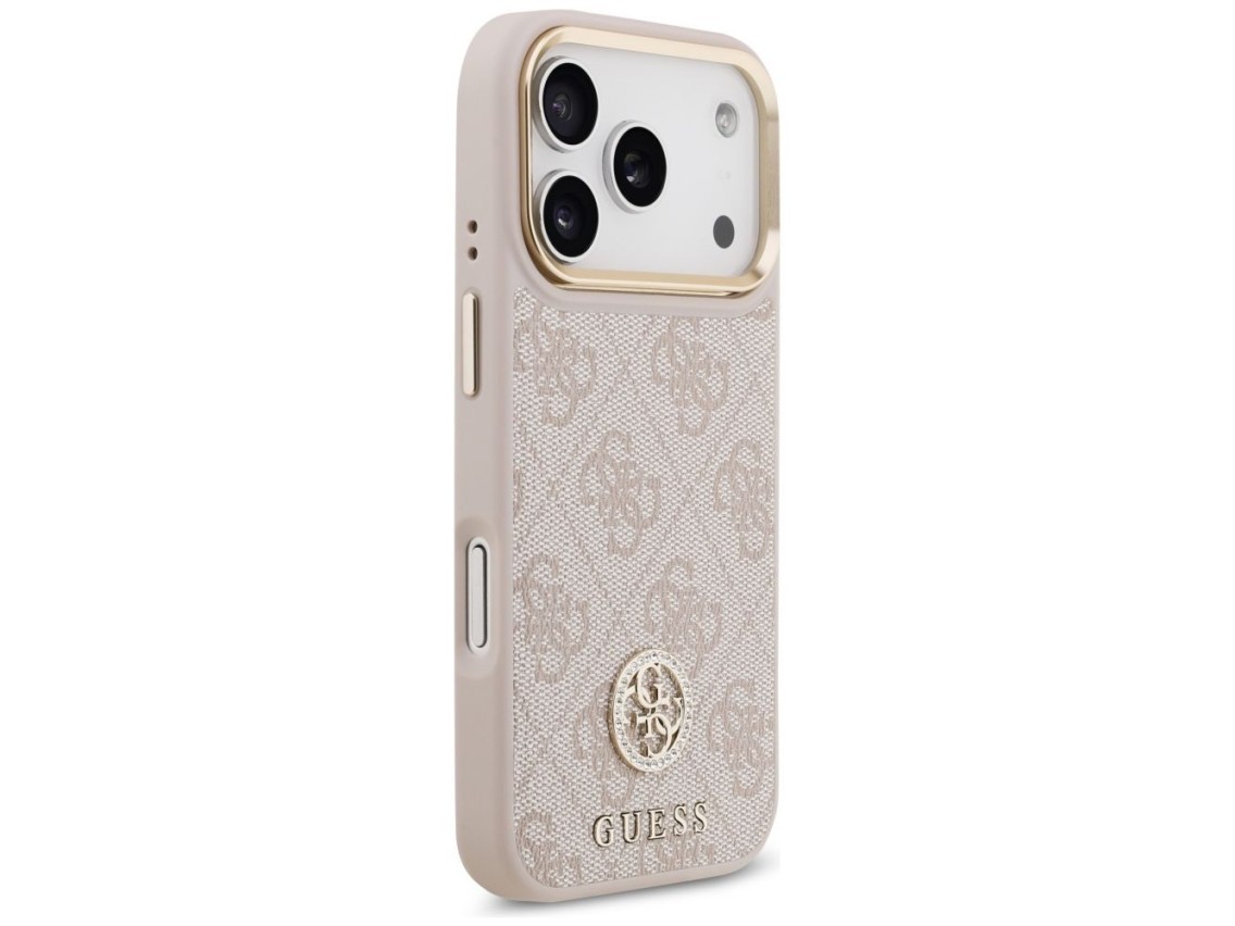 Funda Guess 4G Strass Logo MagSafe para iPhone 17 Pro - Rosa
