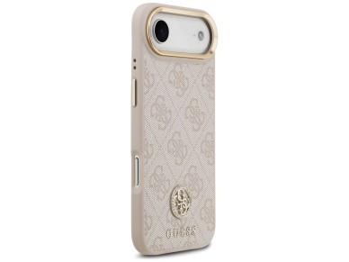 Guess 4G Strass Logo & Big Strap Metal Buttons MagSafe Case for iPhone Air - Pink Guess 4G Strass Logo & Big Strap Metal Buttons MagSafe Case for iPhone Air - Pink