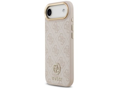 Guess 4G Strass Logo & Big Strap Metal Buttons MagSafe Case for iPhone Air - Pink Guess 4G Strass Logo & Big Strap Metal Buttons MagSafe Case for iPhone Air - Pink