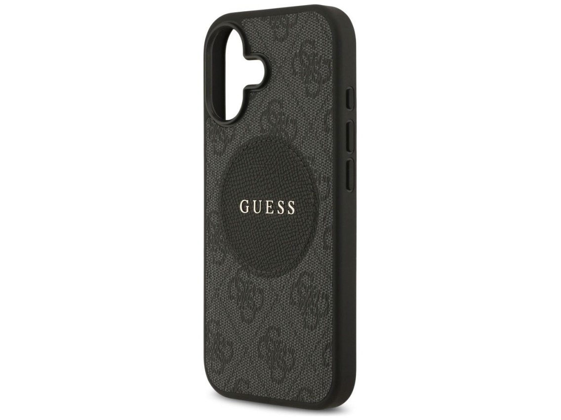 Capa MagSafe Guess 4G Circle Classic Logo para iPhone 17 - preta