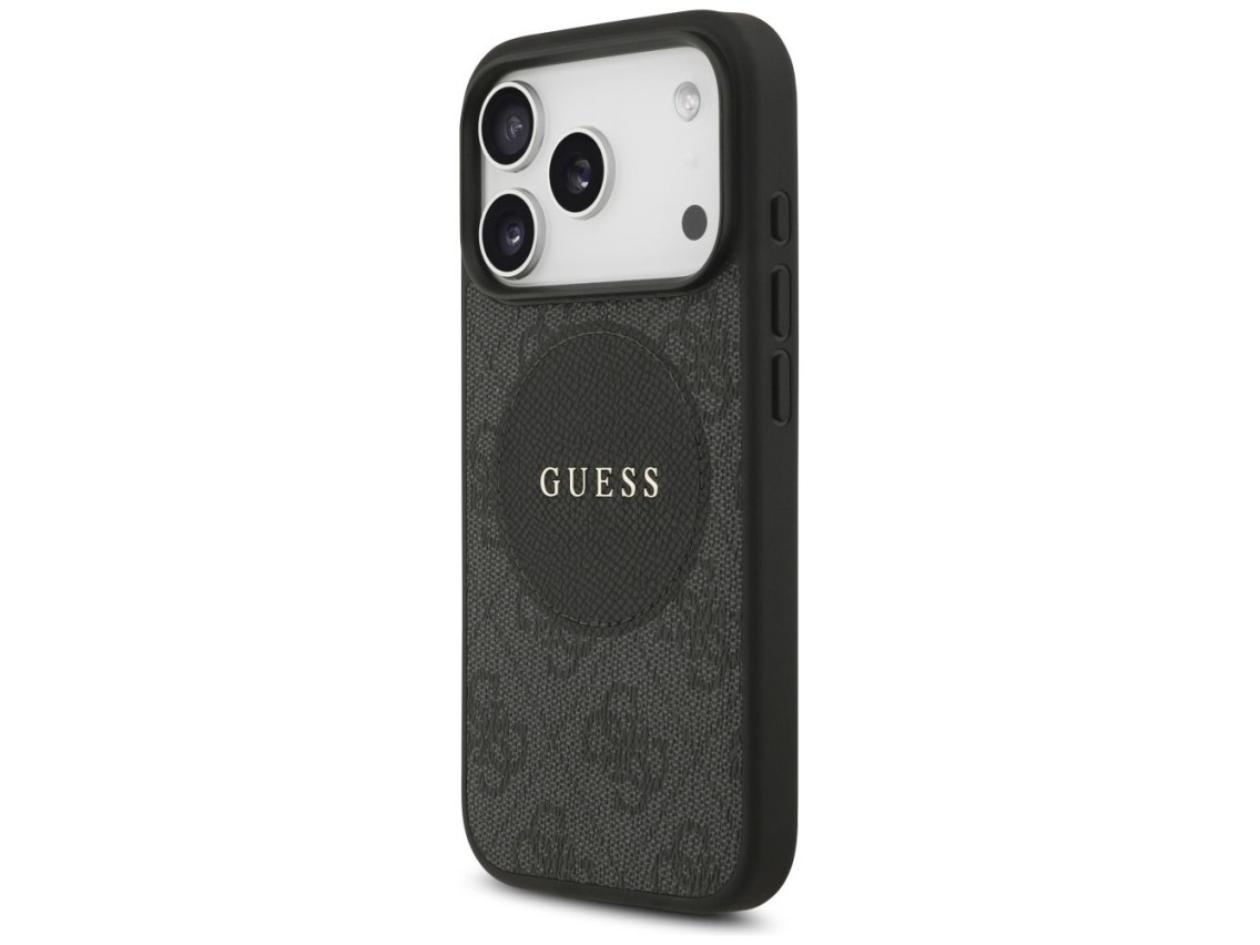 Guess 4G Circle Classic Logo MagSafe case for iPhone 17 Pro - black