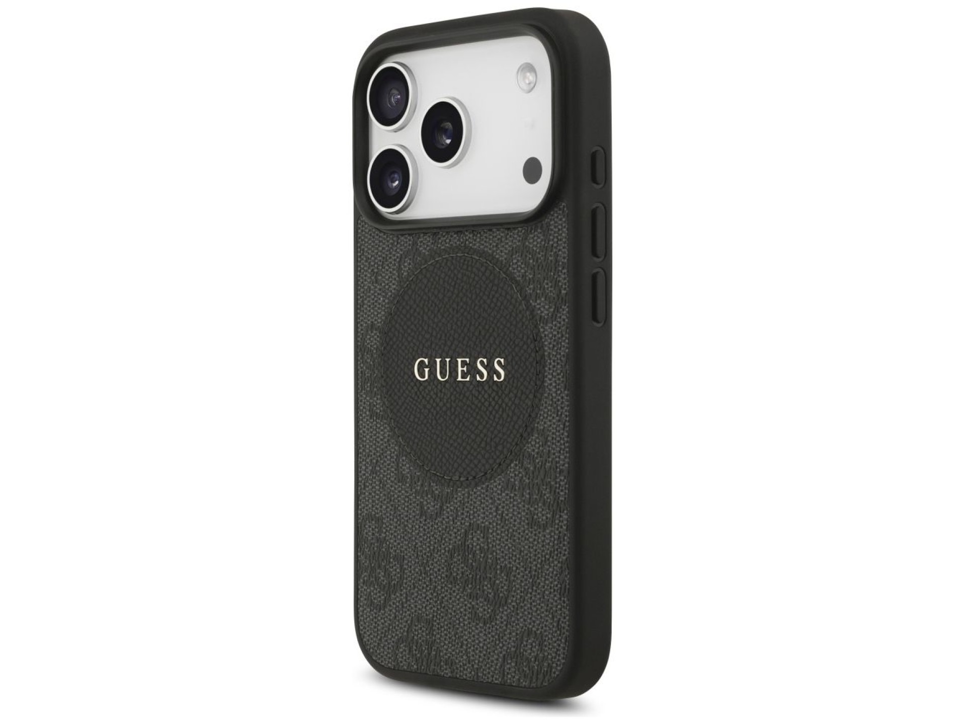 Guess 4G Circle Classic Logo MagSafe case for iPhone 17 Pro - black