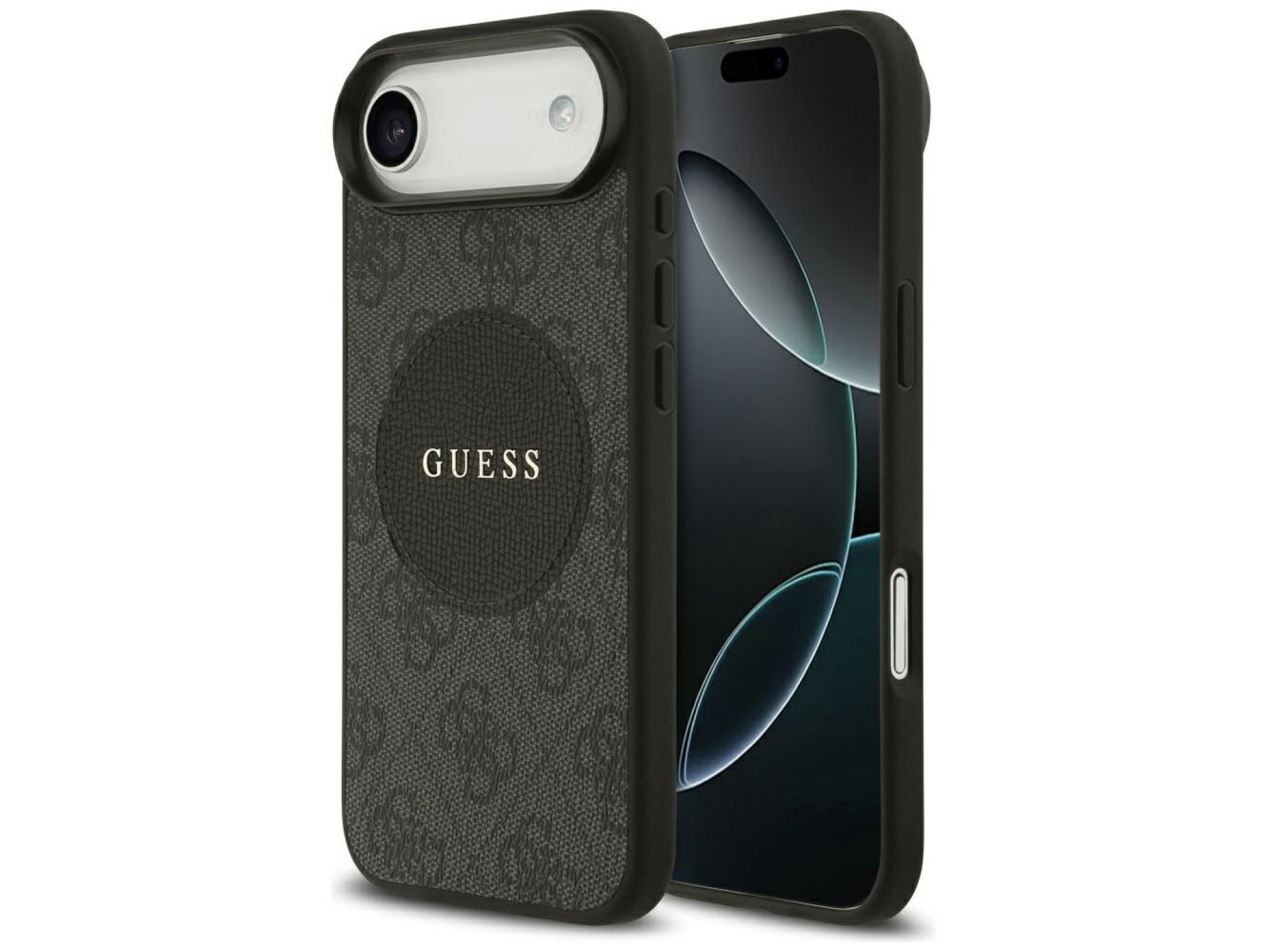 Capa Guess 4G Circle Classic Logo MagSafe para iPhone Air - preta