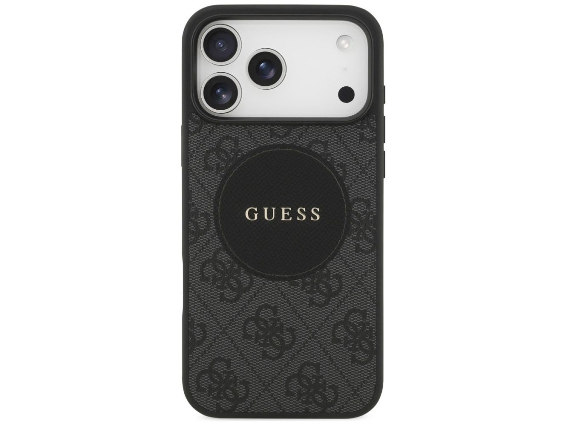 Funda Guess 4G Circle Classic Logo MagSafe para iPhone 17 Pro Max - negra