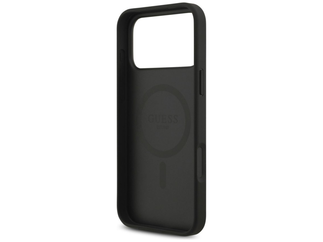 Funda Guess 4G Circle Classic Logo MagSafe para iPhone 17 Pro Max - negra