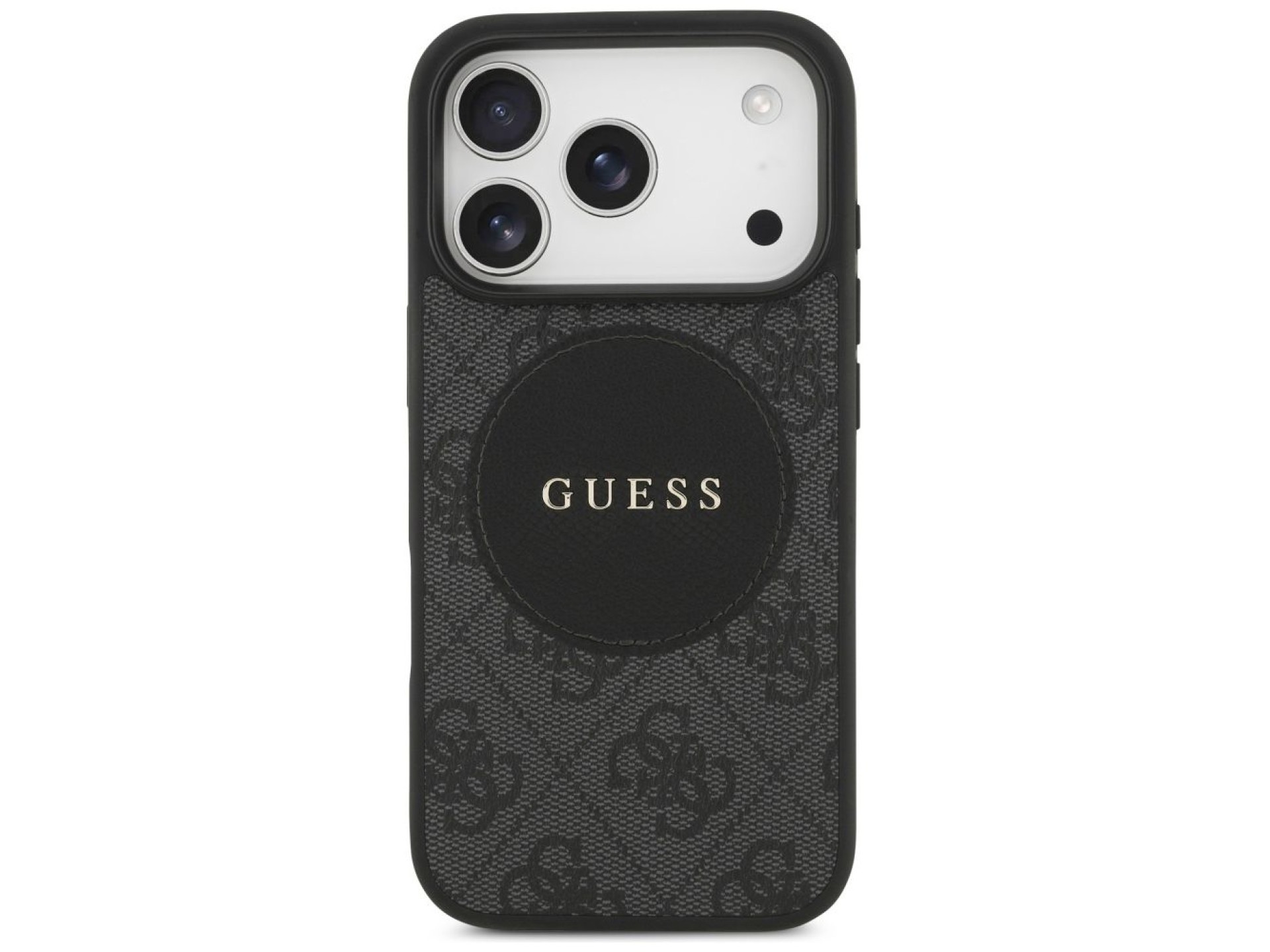 Guess 4G Circle Classic Logo MagSafe case for iPhone 17 Pro - black