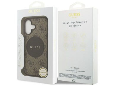 Guess 4G Circle Classic Logo MagSafe case for iPhone 17 - brown Guess 4G Circle Classic Logo MagSafe case for iPhone 17 - brown