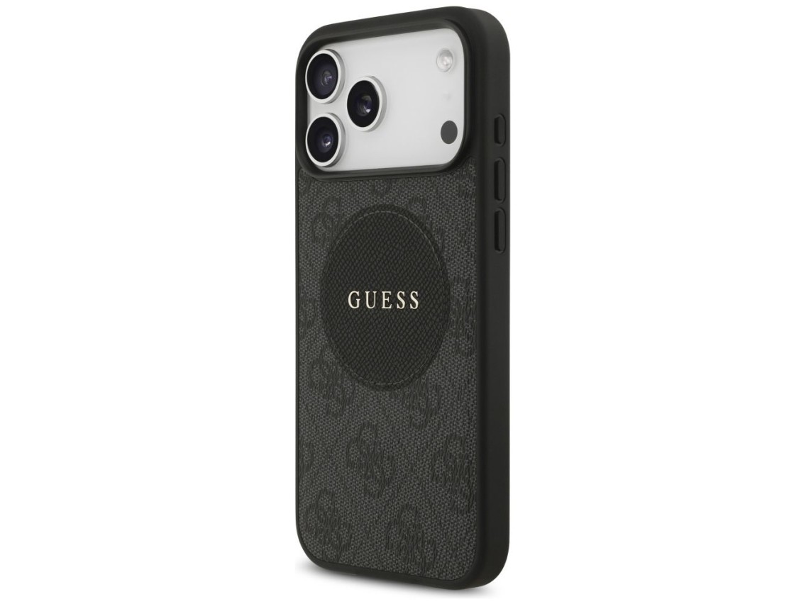 Funda Guess 4G Circle Classic Logo MagSafe para iPhone 17 Pro Max - negra