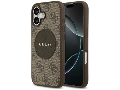 Guess 4G Circle Classic Logo MagSafe case for iPhone 17 - brown Guess 4G Circle Classic Logo MagSafe case for iPhone 17 - brown